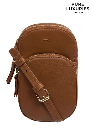 Violet Nappa Leather CrossBody Phone Bag (632841) | £49