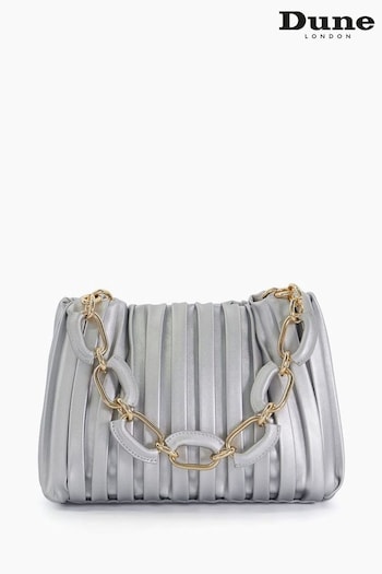 Dune London Silver Dinidominie Small Pleat Slouch (633008) | £80