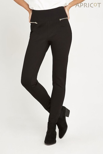 Apricot Black Zip Detail Ponte Trousers (633079) | £32