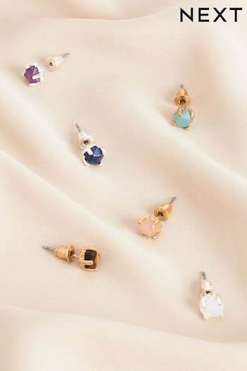 Gold Plated/Silver Plated Semi Precious Stone Stud Earrings (633608) | £10