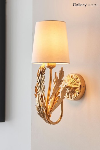Gallery Home Gold Daphnie Gold Leaf 1 Bulb Wall Light (633870) | £69