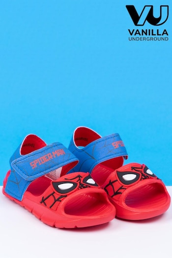 Vanilla Underground Red Kids Spiderman Character cremallera Sandals (634007) | £14