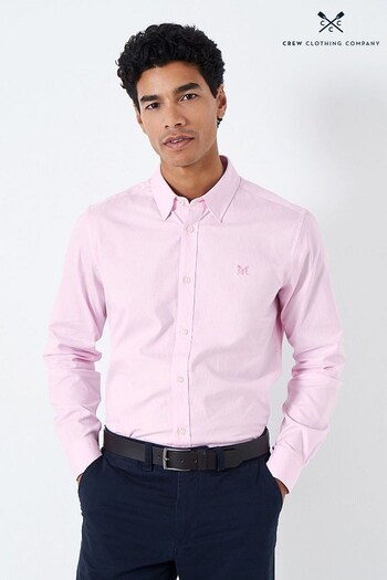 Crew Clothing Company Pink Dogtooth Cotton Classic Shirt (634042) | £65