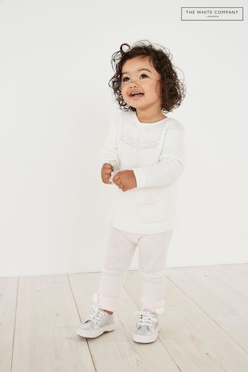 The White Company Pink Pom Knitted Leggings (634132) | £22