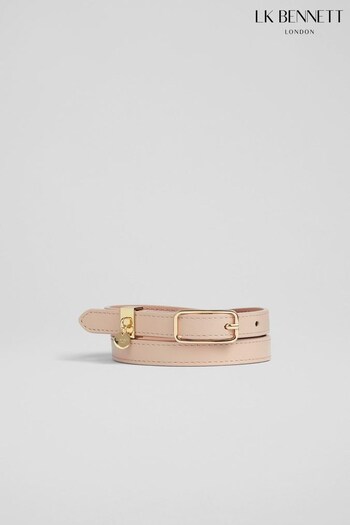 LK Bennett Molly Fawn Leather Skinny Belt (634363) | £79