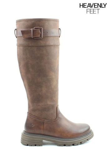 Heavenly Feet Ladies Vegan Friendly Tall Brown Boots (634515) | £70