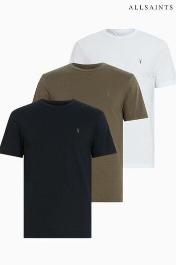 AllSaints Brace Short Sleeve White T-Shirt 3 Pack (634630) | £95
