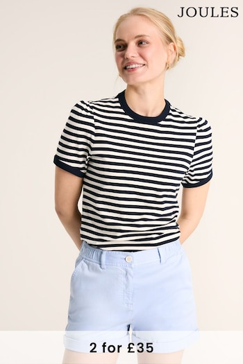 Joules Erin Navy Blue Stripe Short Sleeve T-Shirt (634795) | £24.95