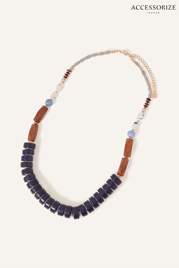 Accessorize Blue Chunky Disc Statement Necklace (634935) | £20