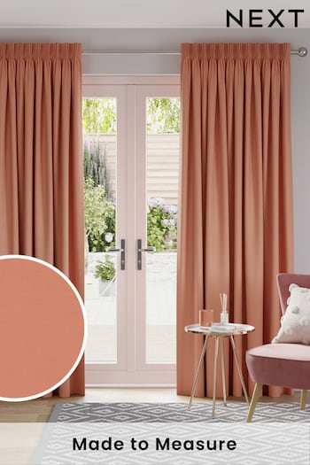 Orange Cotton Made to Measure Curtains (635040) | £61