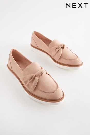 Nude Forever Comfort Bow Chunky Sole Loafers (635096) | £36