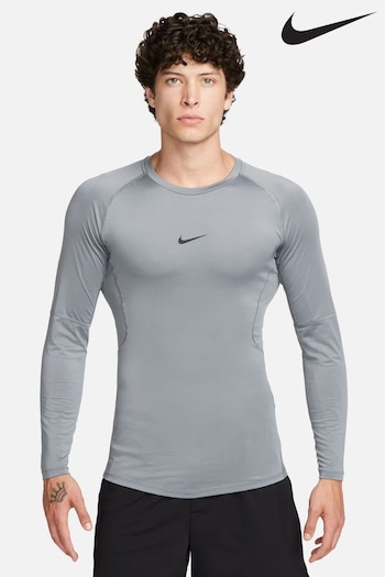 Nike Smoke Grey Pro Dri-FIT Long-Sleeve Top (635404) | £38