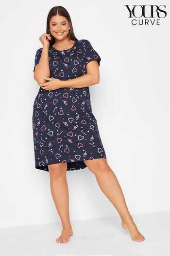 Yours Curve Blue Dippedback Nightdress (635441) | £19