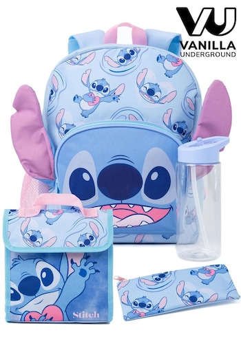Vanilla Underground Blue Disney Unisex Kids Lilo And Stitch 4 Piece Backpack Set (635526) | £33