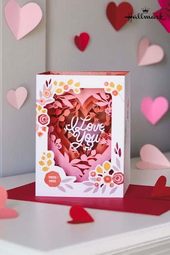 Hallmark Pink  White Music And Light-Up I Love You Valentine's Day Card (635941) | £8