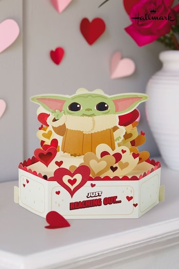 Hallmark Green  White Star Wars Grogu 3D Pop-Up Valentine's Day Card (636003) | £4