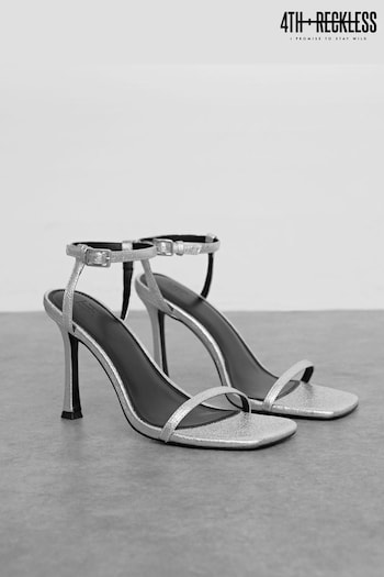 4th & Reckless Silver Jasmine Metallic Heeled Sandals (636308) | £30
