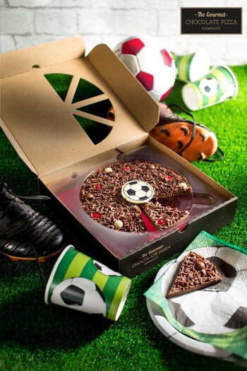 The Gourmet Chocolate Pizza Co No Colour Football 7 Inch Chocolate Pizza With Red Rainbow 7 inch Drop (636315) | £12