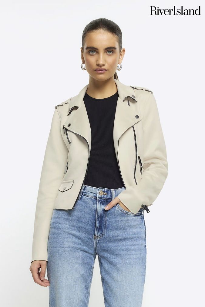 River island white jacket womens on sale