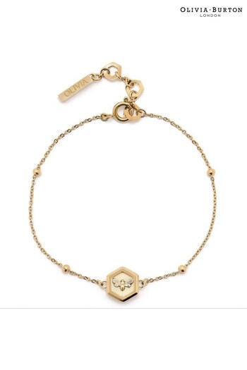 Olivia Burton Ladies Gold Tone Jewellery Minima Bee Bracelet (636896) | £60