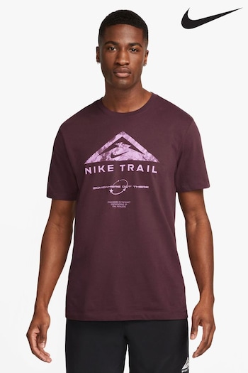 Nike Red Dri-FIT Trail Running T-Shirt (637419) | £33