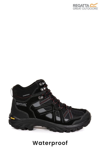 Regatta Burrell II Black Waterproof Walking Boots (637488) | £98