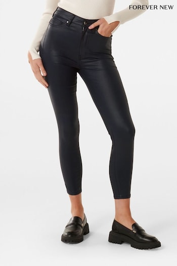 Forever New Black Bella Cropped High Rise Skinny Jeans (637662) | £65