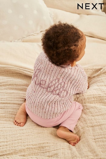 Lilac Purple Baby Knitted Cardigan (0mths-2yrs) (637663) | £15 - £17