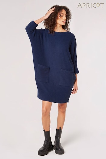 Apricot Blue Contrast Rib Cocoon Dress (637681) | £35