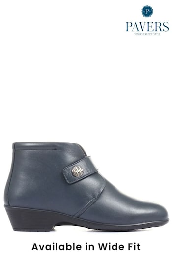 Pavers Wide Fit Leather Ladies Ankle Boots (637694) | £48