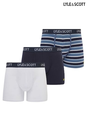 Lyle & Scott Ethan Premium White Underwear Trunks 3 Pack (637772) | £34