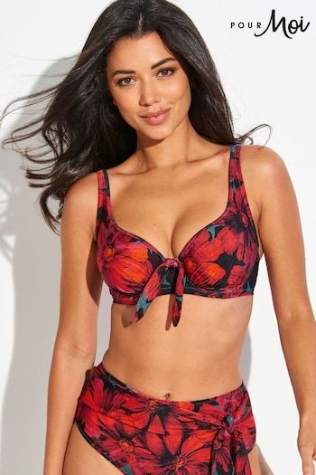 Pour Moi Red Non Padded Orchid Luxe Bikini Top (637797) | £38