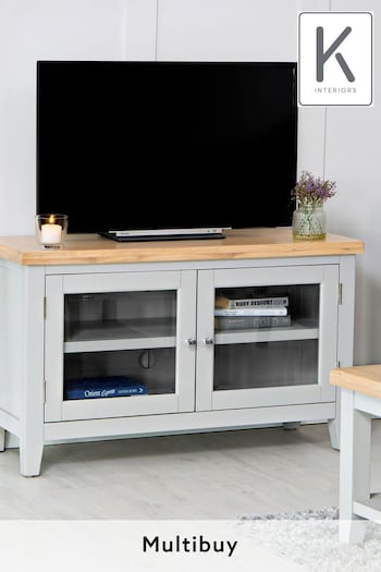 K Interiors Grey Oak Windsor Standard TV Unit (637917) | £340