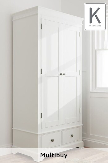 K Interiors White Callon 2 Door Wardrobe (638336) | £690