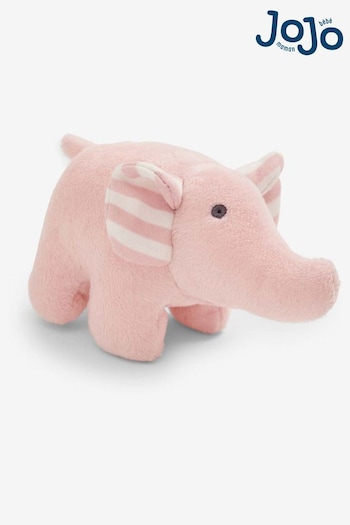 JoJo Maman Bébé Pink Elephant Soft Rattle Toy (638364) | £7