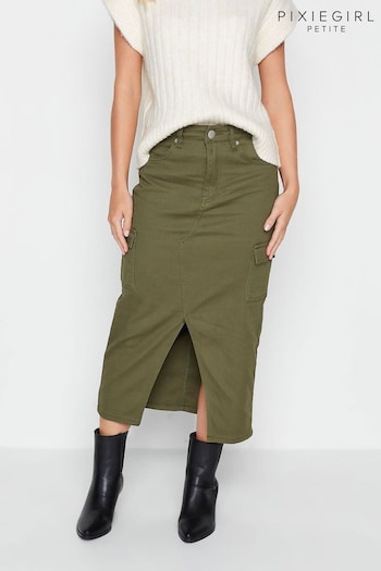 PixieGirl Petite Green Utility Pocket Skirt (638391) | £33