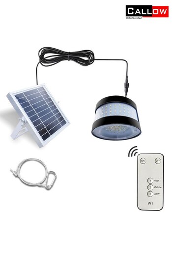 Callow White Garden Solar LED Pendant Light (638430) | £36