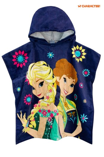 Character Blue Disney Frozen License Kids Printed Swim & Beach Towel Poncho (638432) | £13