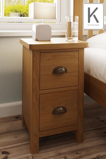 K Interiors Oak Lana Small Bedside Cabinet (638632) | £150