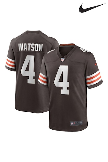 Nike Brown Cleveland Browns Home Game Team Colour Jersey - Deshaun Watson (638739) | £105