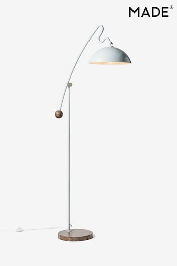 MADE.COM Light Blue/Marble Avery Floor Lamp (638784) | £189