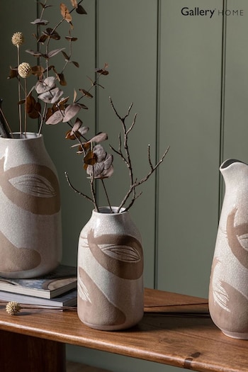 Gallery Home Brown Reactive Taft Pitcher Vase (638788) | £52