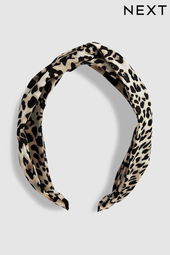 Animal Print Structured Knot Headband (638806) | £8