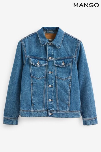 Mango Denim Blue Vintage Wash Jacket (638941) | £60