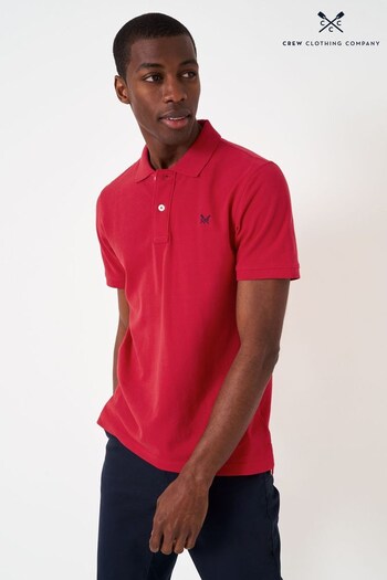 Crew Clothing Company Bright Red Cotton Classic Polo your Shirt (639427) | £40
