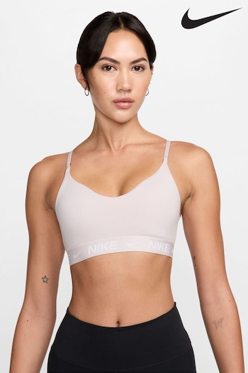 Nike guide Grey Indy Light Support Padded Sports Bra (639890) | £33