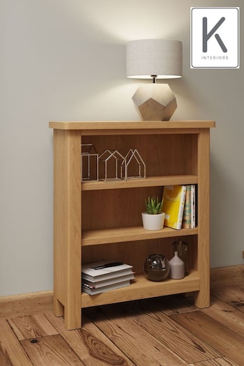 K Interiors Oak Lana Small Wide Bookcase (639937) | £200