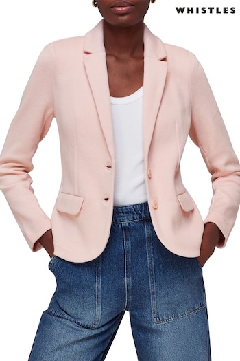 Whistles Pink Slim Jersey Jacket (640004) | £95