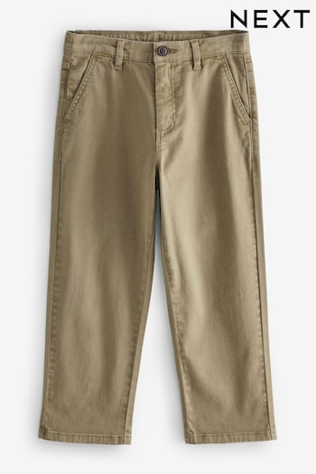 Tan Brown Loose Fit Chino Trousers self (3-16yrs) (640114) | £12 - £17