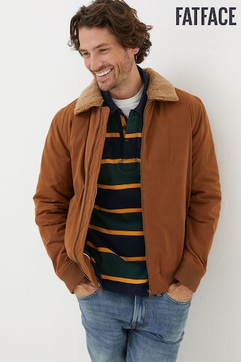 FatFace Brown Newlyn Cotton Bomber Jacket (640244) | £120